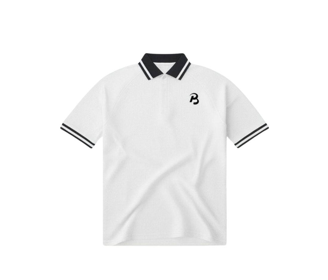 Witte polo voorkant
