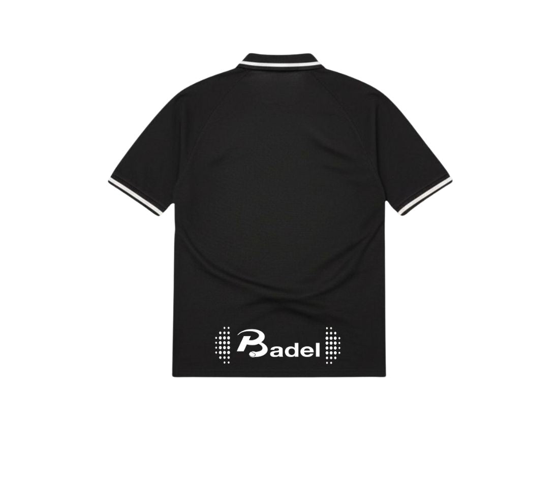 Zwarte polo achterkant