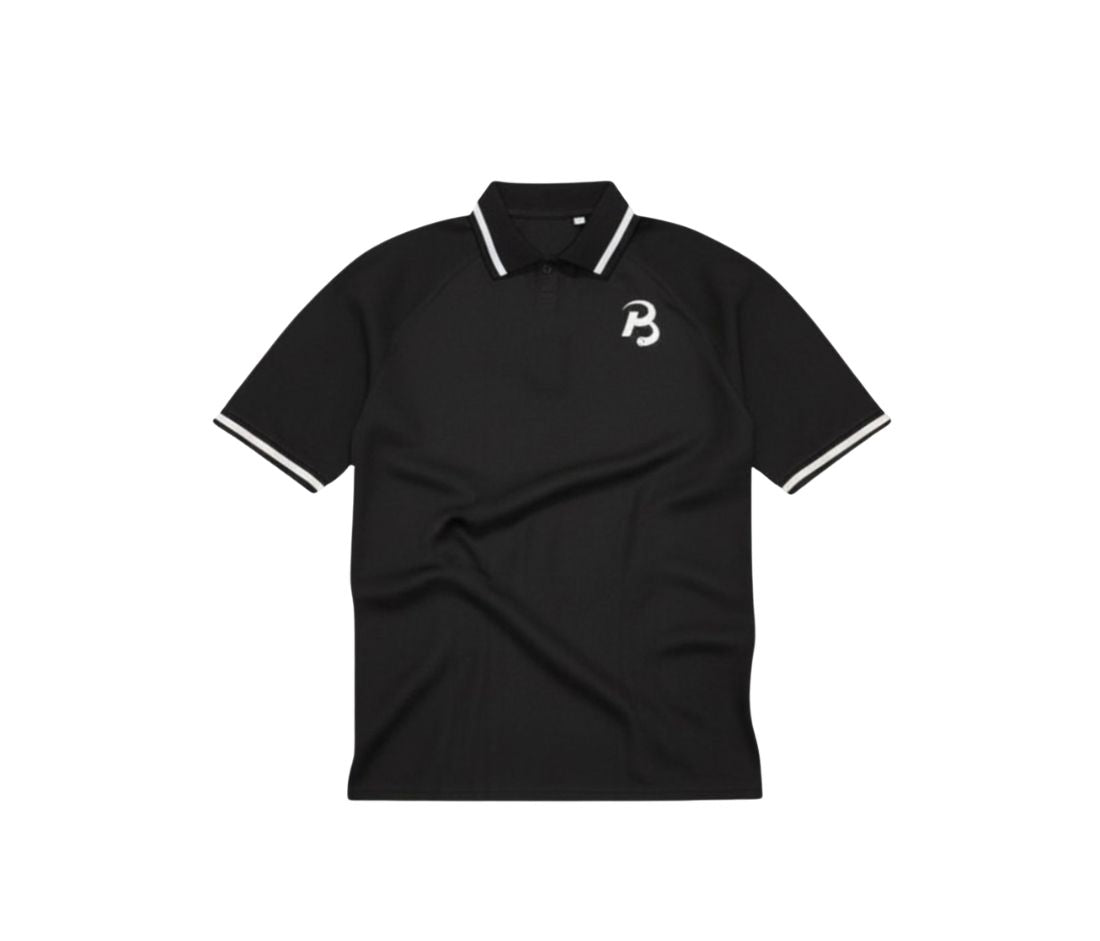 Zwarte polo voorkant